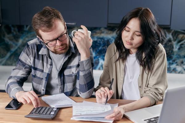 homeowner reviewing budget
