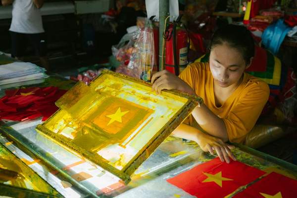screen printed fabric