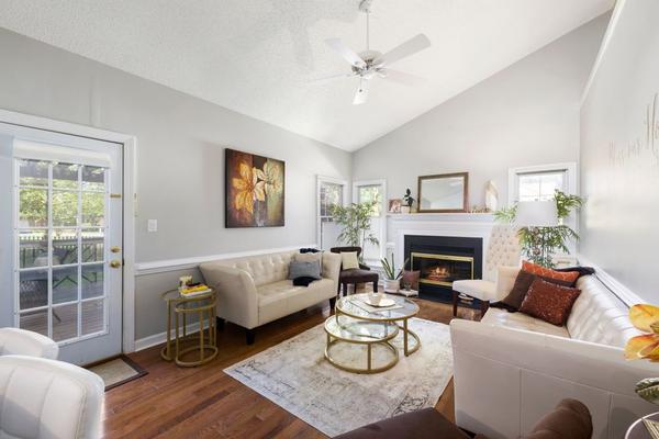 staged furnished living room