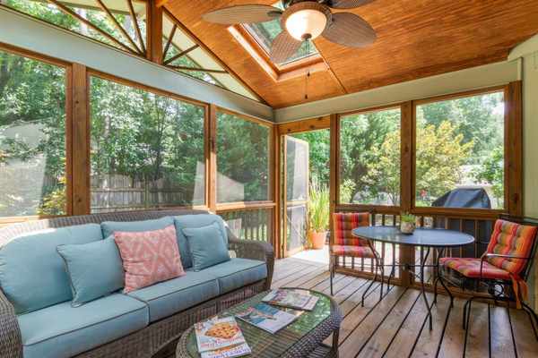 screened porch interior