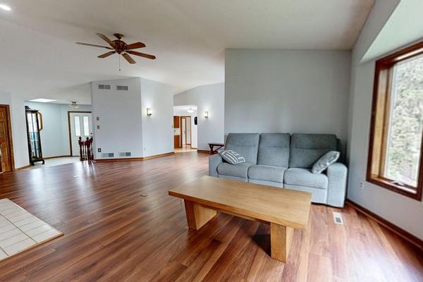 staged family living room