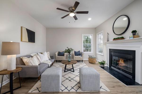 staged modern living room